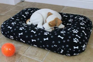 Bean Bag Dog Bed, Small Cushion Mattress Dog Bed, Washable Nesting Puppy Bed. - Picture 1 of 11