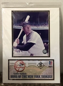 Mickey Mantle New York Yankees 2002 MLB archivo de fotos mate 12"x16" NUEVO enmarcado - Imagen 1 de 1