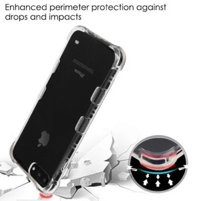 Clear Case For Apple iPhone 6 6s 7 8 Hybrid Armor Shockproof Bumper Rubber Cover - Image 1 of 4
