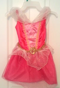 Princess Aurora Sleeping Beauty Disney Toddler Costume 3T-4T Pink Dress Cameo - Picture 1 of 12