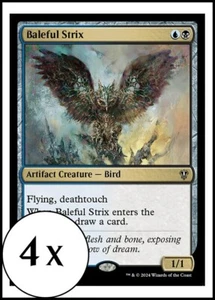 MTG - 4 x Baleful Strix - Playset of 4 - Karlov Manor Commander - Picture 1 of 2