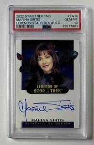 Marina Sirtis STAR TREK TNG Auto Autograph Legends Card # LA14 PSA 10 Gem Mint - Picture 1 of 2