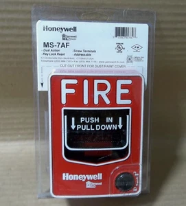 NEW HONEYWELL MS-7AF ADDRESSABLE DUAL ACTION MANUAL PULL STATION FIRE ALARM - Picture 1 of 4