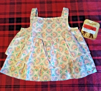 Wrangler® Baby Infant Girl 3-6 mo Flower Ruffle Tank Top/ Short Dress 112329260 - Image 1 of 3