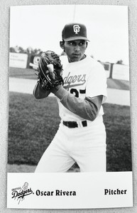 1995 Great Falls Dodgers Minor League Postcard #05-Oscar Rivera, RHP