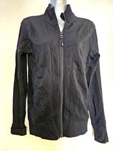 LORNA JANE Black Long Sleeve Jacket Stretchy Sports Gym Top M/L - Picture 1 of 2