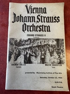Programa de Orquesta Johann Strauss de Viena 1966 Eduard Strauss II Dagmar Koller de Colección - Imagen 1 de 17
