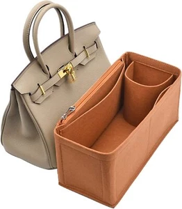 Purse Organizer Insert for Birkin 30 Bag Organizer Premium Felt Bag1099Camel-M - Picture 1 of 1