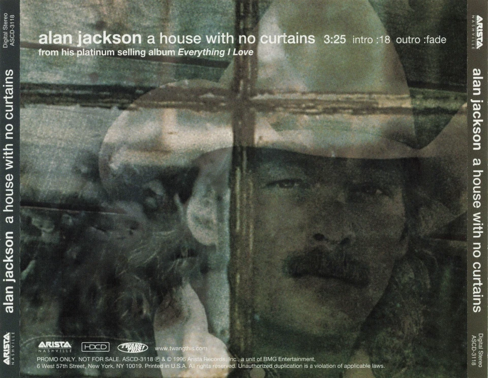 Alan Jackson - A House With No Curtains - PROMO CD Single - Image 1 of 1