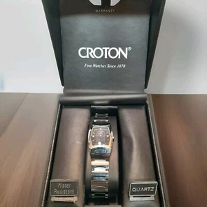 Croton Damenuhr Wolframgehäuse Saphirglas Diamant Neu mit Etikett - Bild 1 von 4