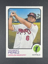 2022 Topps Heritage Minor League Hedbert Perez Carolina Mudcats #175