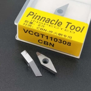 2pcs VCGT110308 CBN VCMT110308 Boron Nitride inserts VCGT222 FOR STEEL - Picture 1 of 3