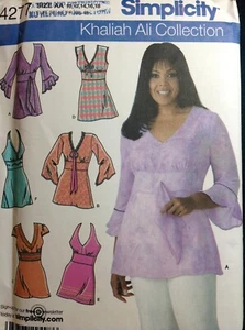 Pattern Simplicity 4277, misses’ tunics, tops, 10-18, Khaliah Ali - Picture 1 of 2
