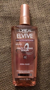L'Oreal Elvive Smooth Intense Frizz Taming Serum Hair Kera Oleo Leave In New! - Picture 1 of 7