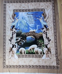 Amazing Grace Wall Hanging Quilt Top 45" x 36" Fabric Panel Spring Industries - Picture 1 of 7