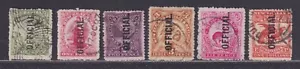 New Zealand Scott O23-O28 Used 1907 OFFICIAL Overprint Issues 6 Stamps SCV $76 - Picture 1 of 2