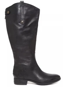 Sam Edelman Z9706* Penny Width Leather Boot Black Women Size 8.5 W - Picture 1 of 3