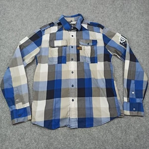 G-Star RAW Men'S Size L Button-Up ANDERSON SHIRT L/S Check Large Long Sleeve - Picture 1 of 14