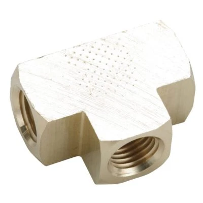 PARKER HANNIFIN Parker 2203P-2 Brass Female Pipe Tee 1/8" Extruded Brass Barstock. 06101-02