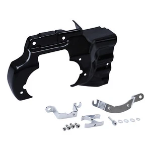 Gloss Black Engine Transmission Interface Cover Fit For Harley Softail 2007-2017 - Picture 1 of 8