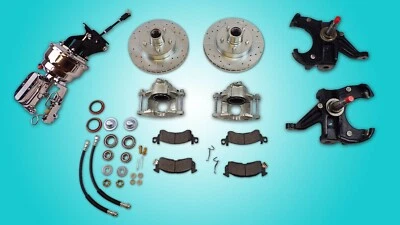 Chevrolet c10 camioneta freno disco delantero conversión 5 tacos husillos 67-70 cromo Foto 1 de 4