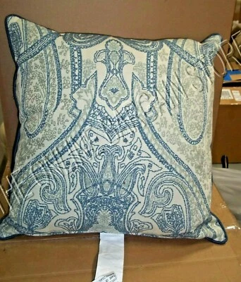 Frontgate Outdoor Belga Renda Náutica Mar Oceano Pátio Piscina Travesseiro 20" - Imagem 1 de 4