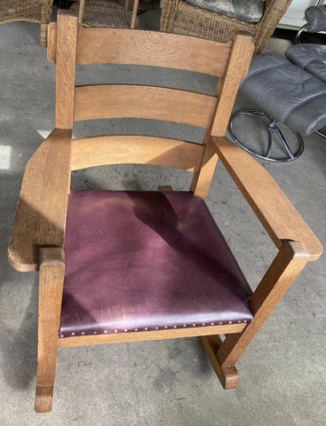 MISSION OAK ARTS & CRAFTS ROCKING ROCKER CHAIR Cover
