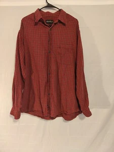 Vintage Eddie Bauer Herren Langarm Knopfleiste extra groß rot kariert - Bild 1 von 8