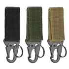 2pcs Tactical Hanging Buckle Molle Nylon Webbing Carabiner Belt Triangle Keychai