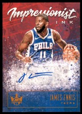2019-20 Court Kings Impressionist Ink Autographs Citrine #17 James Ennis /49