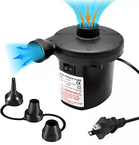 Electric Air Pump for Inflatable Air Mattress Bed Boat Couch Pool Toy Raft Float - Picture 1 of 14