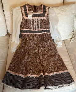 Abito vintage Gunne Sax di Jessica San Francisco stile prairie bambino taglia 8 - Foto 1 di 13
