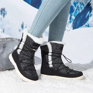 Women's Fashion Winter Snow Boots Fur Lining Casual Indoor Outdoor Snow Boots - Picture 1 of 26