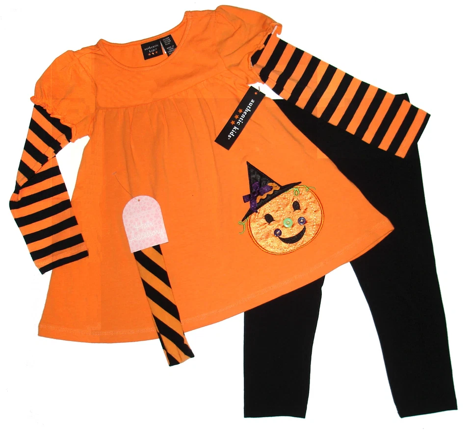 SWEET LITTLE PUMPKIN CUTIE ~JUEGO DE 3 PANTALONES DE OTOÑO PARA NIÑAS INFANTILES ~ TALLA 24M Foto 1 de 1