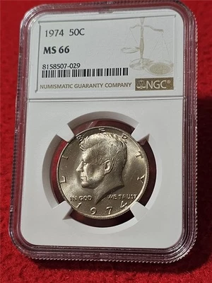 1974 Kennedy Half Dollar    NGC MS 66                               #MF-T6361 - Image 1 of 2