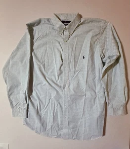 Ralph Lauren Yarmouth Green Checkered Button Up Shirt Mens Size 2XLT - Picture 1 of 6