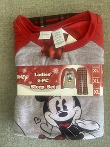 Set pigiama donna due pezzi set pigiama Disney XL Minnie Mouse plaid grigio set - Foto 1 di 8