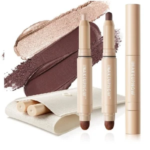 2er Set Lidschatten Stick Matt Wasserdicht Make-up Schokobraun und Perlen - Bild 1 von 5