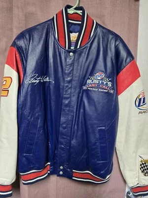 Jeff Hamilton Ltd Ed. Rusty Wallace Last Call Leather Jacket Signed # By Rusty - Image 1 of 4