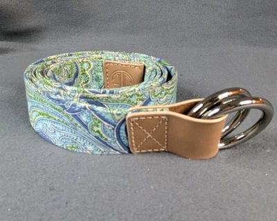 Lilly Pulitzer Womens Y2K D Ring 100% Cotton Paisley Belt Size 2XL Fabric - Image 1 of 3