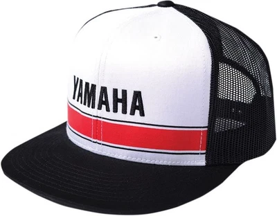 Men's Yamaha Vintage Snapback Hat Factory Effex 18-86300 Yamaha Vint Hat Whtblk - Изображение 1 из 2
