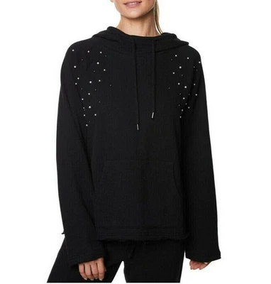 Betsey Johnson Women's Pullover Hoodie Pearl Stud Bell Long Sleeve New - Image 1 of 4