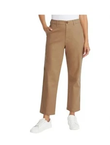 Women's G.H. Bass & Co. Chino Pants Ankle Length Brown Size 12 NWT - Picture 1 of 11