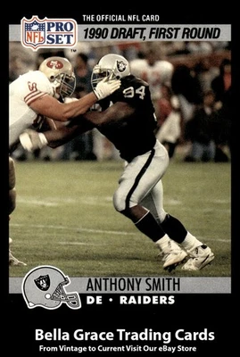 1990 Pro Set Anthony Smith #679 Los Angeles Raiders Rookie - Image 1 of 2