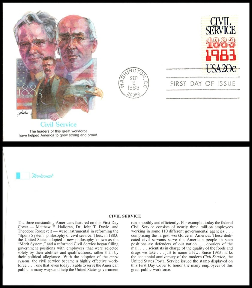 1983 Civil Service American workforce Sc 2053 FDC with premium Fleetwood cachet - Image 1 of 1
