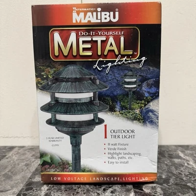 Malibu Outdoor Tier Light Metal CL191V 11 Watt Verde Green Landscape Path NEW - Image 1 of 4