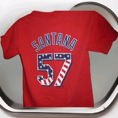 CAMISETA JERSEY ESTILO EE. UU. JOHAN SANTANA VINTAGE DE LOS NEW YORK METS JUVENIL MEDIANA Foto 1 de 3