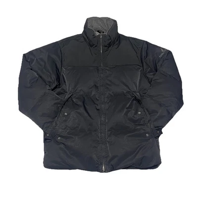 Abrigo Chaqueta Nautica Plumón Pluma Puffer Negro Invierno Cálido Con Capucha Talla L LEER Foto 1 de 4