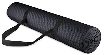 All Purpose 1/4-Inch High Density Anti-Tear Exercise Yoga Mat with Black - Image 1 of 4