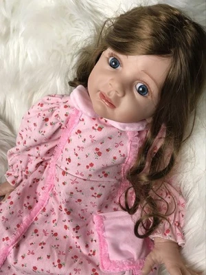 PYD 24'' Reborn Baby Dolls Lifelike Vinyl Silicone Girl Doll Realistic Toddlers Gift